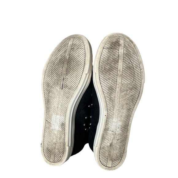 Aldo Shoes Ankle High Heels Black Suede Studded Womens Shoes 8 38.5 Platforms - Picture 9 of 11